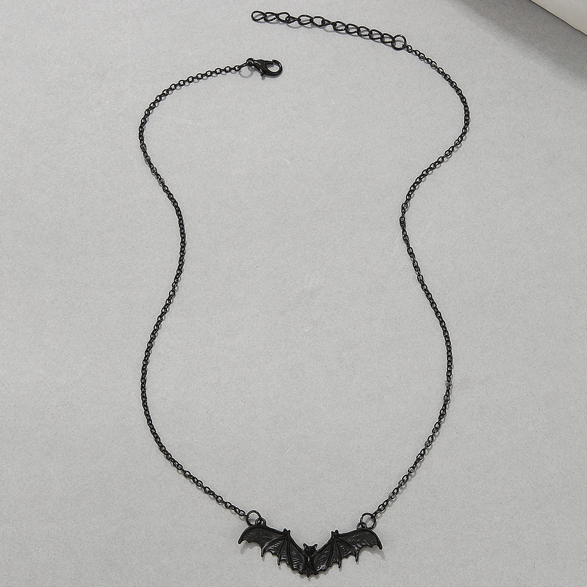 Wholesale Punk Black Bat Halloween Exaggerated Hip-Hop Necklace